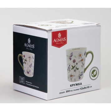 Кружка Agness 'FLOWER STORY' 400мл ARTI-M 358-2169-2