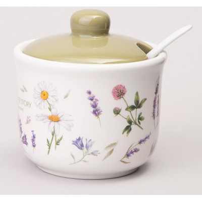 Сахарница с ложкой 'FLOWER STORY' 10х9.5см 300мл ARTI-M 358-2186