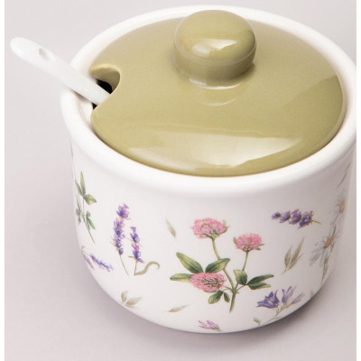 Сахарница с ложкой 'FLOWER STORY' 10х9.5см 300мл ARTI-M 358-2186-2