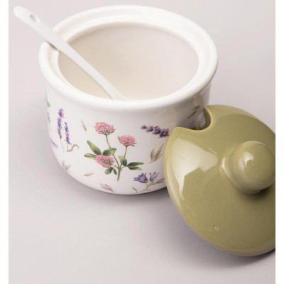 Сахарница с ложкой 'FLOWER STORY' 10х9.5см 300мл ARTI-M 358-2186-3