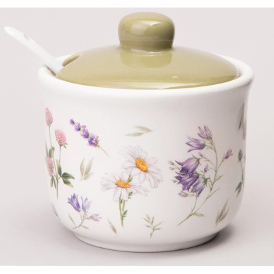 Сахарница с ложкой 'FLOWER STORY' 10х9.5см 300мл ARTI-M 358-2186-5