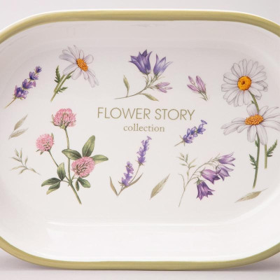 Блюдо-шубница Agness 'Flower story' 28х17.5х4.5см ARTI-M 358-2190-3
