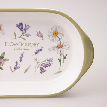 Блюдо-шубница Agness 'Flower story' 28х17.5х4.5см ARTI-M 358-2190-3