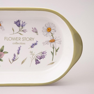 Блюдо-шубница Agness 'Flower story' 28х17.5х4.5см ARTI-M 358-2190-4