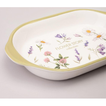 Блюдо-шубница Agness 'Flower story' 28х17.5х4.5см ARTI-M 358-2190-5