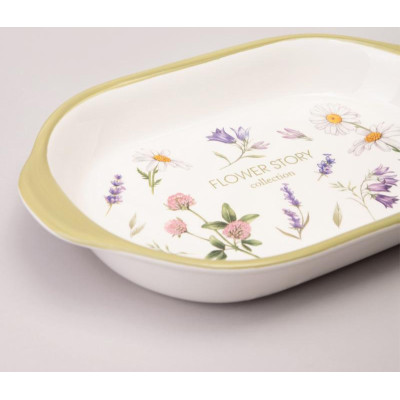 Блюдо-шубница Agness 'Flower story' 28х17.5х4.5см ARTI-M 358-2190-6