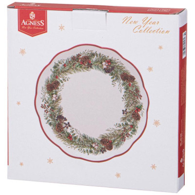 Тарелка закусочная Agness “Celebration' 20.3х2см ARTI-M 358-2258-1