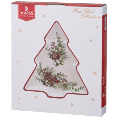 Тарелка в форме елки Agness “Celebration' 23х20.2х2.2см ARTI-M 358-2263-1