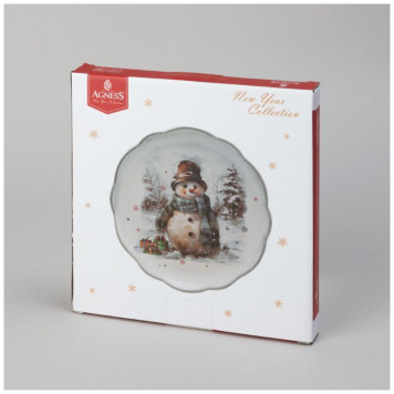 Тарелка закусочная Agness 'С новым годом!' 20.3х2см ARTI-M 358-2266-1