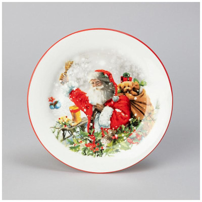 Тарелка закусочная Agness “С новым годом!' 20.3х2см ARTI-M 358-2283