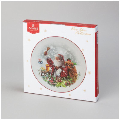 Тарелка закусочная Agness “С новым годом!' 20.3х2см ARTI-M 358-2283-2