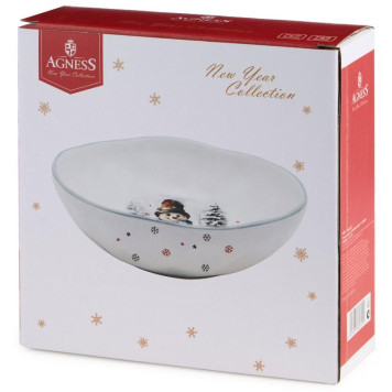 Салатник Agness 'С новым годом!' 17х5.7см ARTI-M 358-2322-4