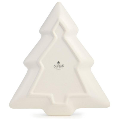 Тарелка в форме елки Agness 'С новым годом!' 23х20.2х2.2см ARTI-M 358-2323-3