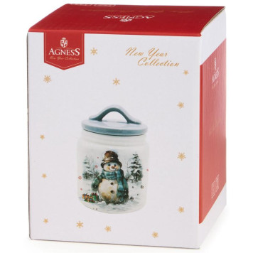 Банка Agness 'С новым годом!' 10х14см 500мл ARTI-M 358-2324-3
