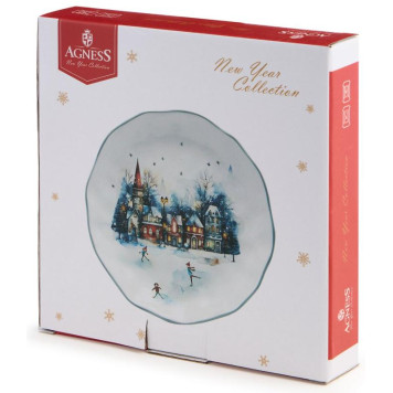 Тарелка закусочная Agness 'С новым годом!' 17х3см ARTI-M 358-2336-3