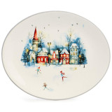 Блюдо овальное Agness 'С новым годом!' 31.5х25.5х3см ARTI-M 358-2340