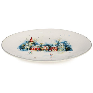 Блюдо овальное Agness 'С новым годом!' 31.5х25.5х3см ARTI-M 358-2340-1