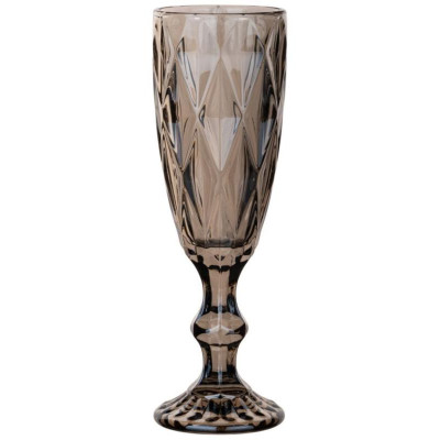 Набор бокалов для шампанского 'Ромбо' 6шт 150мл серия 'MUZA ION' дымчатый ARTI-M 691-020-2