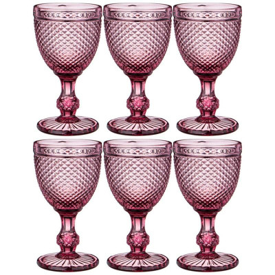Набор бокалов для вина 'ГРАНАТ' 6шт 'Muza color' 300мл розовый ARTI-M 781-157