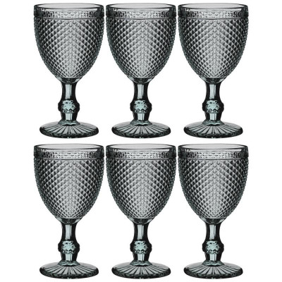 Набор бокалов д/вина 'ГРАНАТ' (6шт) 'Мuza Сolor' 300мл серый ARTI-M 781-159