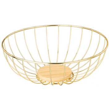 Фруктовница Agness металлическая цвет: gold, 25х9см ARTI-M 790-362