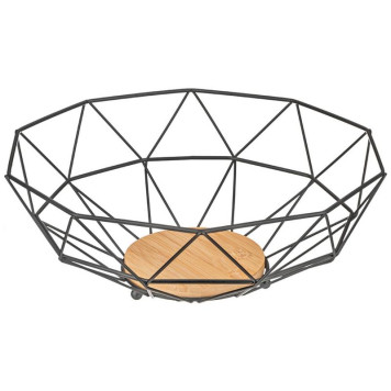 Фруктовница Agness металлическая цвет: black, 28х10см ARTI-M 790-364