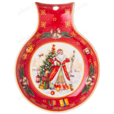 Подставка для ложки Дед мороз 85-1758 красная