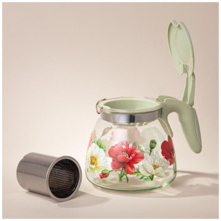 Чайник заварочный Agness с фильтром 'Маки' 900мл ARTI-M 885-109-2
