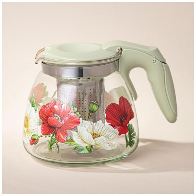 Чайник заварочный Agness с фильтром 'Маки' 900мл ARTI-M 885-109