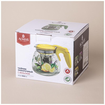Чайник заварочный Agness с фильтром 'Сирень' 900мл ARTI-M 885-113-1