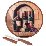 Доска разделочная d27.5х1.2см с ножом ARTI-M 895-178