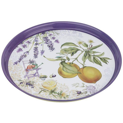 Поднос сервировочный Agness 'Прованс лимоны' 33х2.1см ARTI-M 898-038-1