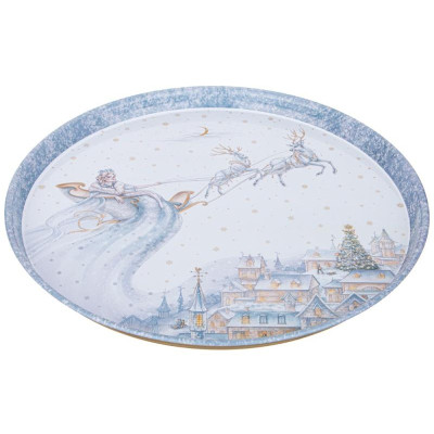 Поднос сервировочный Agness 'Снежная королева' 33х2.1см ARTI-M 898-223-1