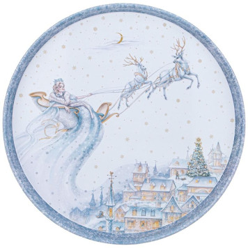 Поднос сервировочный Agness 'Снежная королева' 33х2.1см ARTI-M 898-223