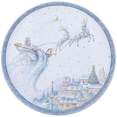 Поднос сервировочный Agness 'Снежная королева' 33х2.1см ARTI-M 898-223