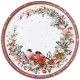 Поднос сервировочный Agness 'Снегири' красный 33х2.1см ARTI-M 898-237