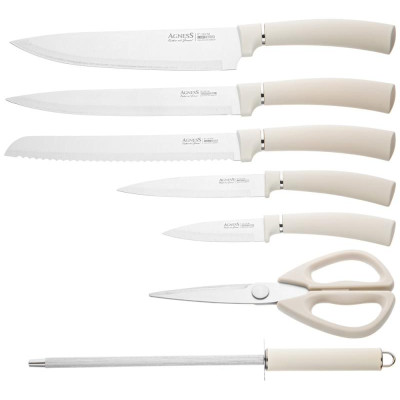 Набор ножей Agness на пласт.вращающейся подставке 8предм ARTI-M 911-760-2