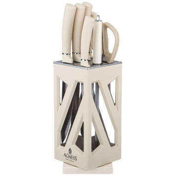 Набор ножей Agness на пласт.вращающейся подставке 8предм ARTI-M 911-760