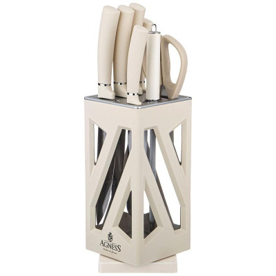 Набор ножей Agness на пласт.вращающейся подставке 8предм ARTI-M 911-760
