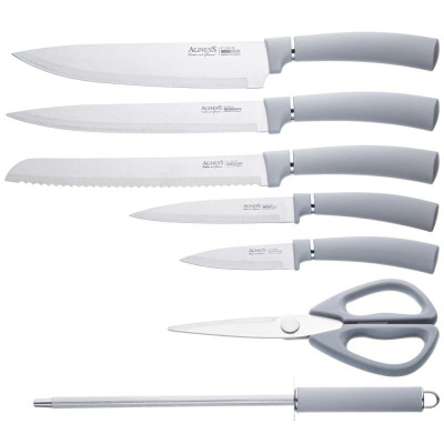 Набор ножей Agness на пласт.вращающейся подставке 8предм ARTI-M 911-761-2