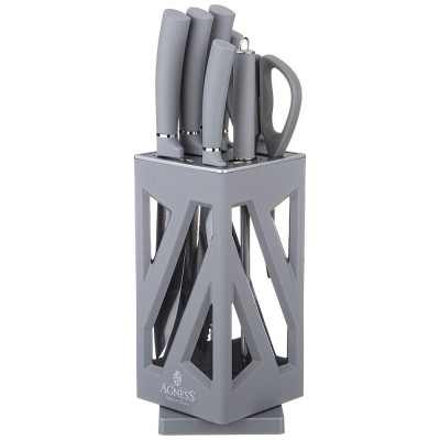 Набор ножей Agness на пласт.вращающейся подставке 8предм ARTI-M 911-761