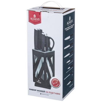 Набор ножей Agness на пласт.вращающейся подставке 8предм ARTI-M 911-762-1