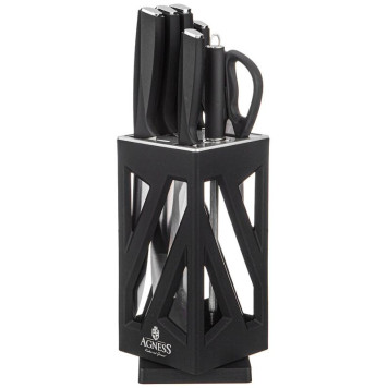Набор ножей Agness на пласт.вращающейся подставке 8предм ARTI-M 911-762