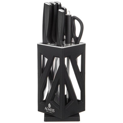 Набор ножей Agness на пласт.вращающейся подставке 8предм ARTI-M 911-762