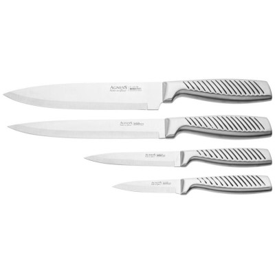Набор ножей Agness с магнитным держателем и ручкой из нерж.стали, 5пр ARTI-M 911-767-2