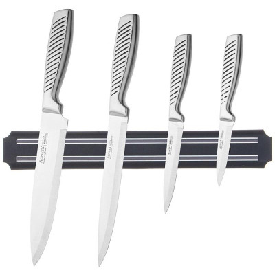 Набор ножей Agness с магнитным держателем и ручкой из нерж.стали, 5пр ARTI-M 911-767