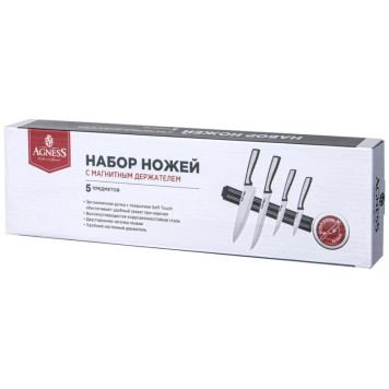 Набор ножей Agness с магнитным держателем, 5пр ARTI-M 911-777-1