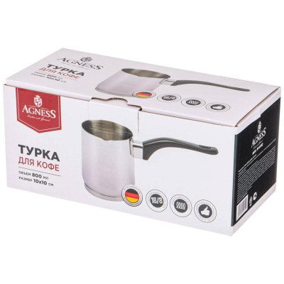 Турка Agness 800мл, индукционное дно ARTI-M 914-052-1