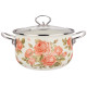 Кастрюля Agness 3.6л эмалированная со стекл. крышкой серия 'Корейская роза' ARTI-M 915-138