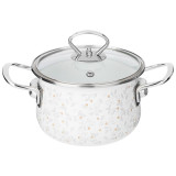 Кастрюля Agness 1.5л эмалированная со стекл. крышкой серия 'Вивьен' ARTI-M 915-145